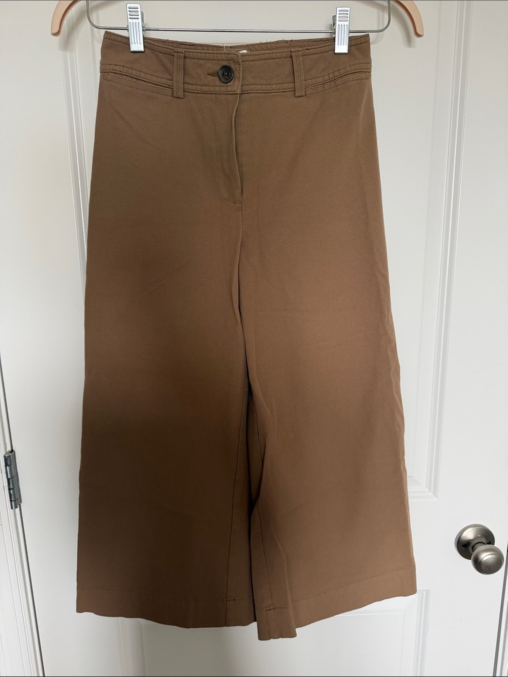 Trina Turk Brown Wide-Leg Crop Pants